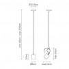 D84A0501 Tube max.1x75W GU10 белый Cветильник подвесной (Fabbian)