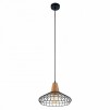 49779 Подвес NORHAM, 1x60W(E27), d=355, сталь/черный/дерево EGLO
