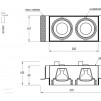 DM-0082-14-00 MULTIDIR TRIMLESS 2x100W AR111 G53 IP20 белый Cветильник встраиваемый LEDS-C4
