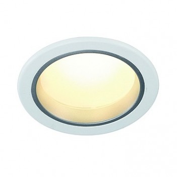 160421 LED DOWNLIGHT 14/3 8W 3000K 5201m белый Светильник встраиваемый с 14-ью SMD LED (SLV) 