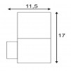 231205 GRAFIT WALL 11W E27 IP44 антрацит Светильник (SLV)
