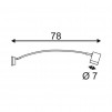 228812 MYRA CURVED 50W GU10 IP55 серебристый Светильник настенный (SLV)