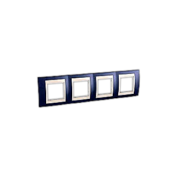 MGU6.008.842 Рамка 4 поста индиго/белый UNICA (Испания)