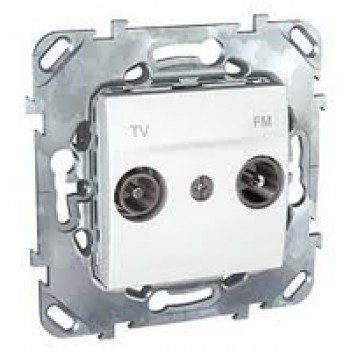 MGU5.451.18ZD  Розетка TV/FM одиночная белая UNICA(Испания)